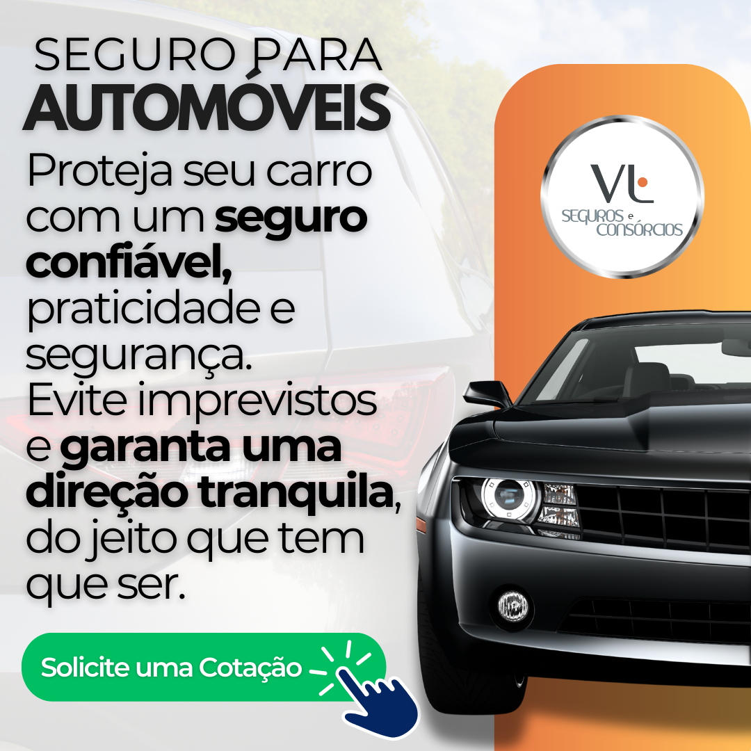 Solicite uma Cotação Proteja seu carro com um seguro confiável, praticidade e segurança.
Evite imprevistos e garanta uma direção tranquila, do jeito que tem que ser.